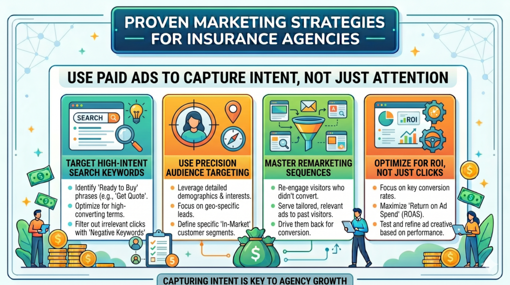 Paid ads can work very well for insurance agencies, but only when they are used with care. Too many agencies treat ads like a quick lead button. They turn on a campaign, send people to a general page, and hope the leads are good. Then they get frustrated when the calls are weak, the forms are fake, or the cost per lead feels too high.