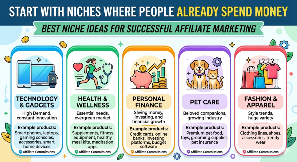 A good affiliate niche is not just a topic people like reading about. It is a topic where people are already willing to spend money to solve a problem, reach a goal, save time, feel better, or avoid pain.