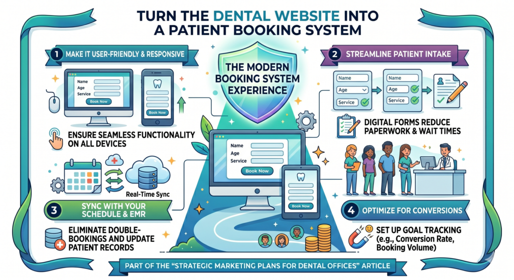 Many dental websites look nice but do not convert well. They have pretty photos, soft colors, and service lists, but they do not guide the patient. They do not answer the real questions. They do not reduce fear. They do not make booking feel easy.