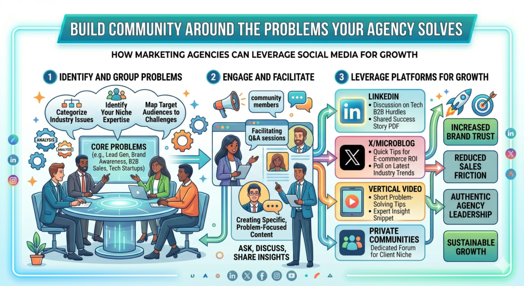Community does not always mean creating a large Facebook group or private Slack channel. It can mean building a strong comment section. It can mean hosting live sessions. It can mean running a small founder roundtable. It can mean starting a niche newsletter from your social posts. It can mean creating a recurring LinkedIn discussion around a key topic.