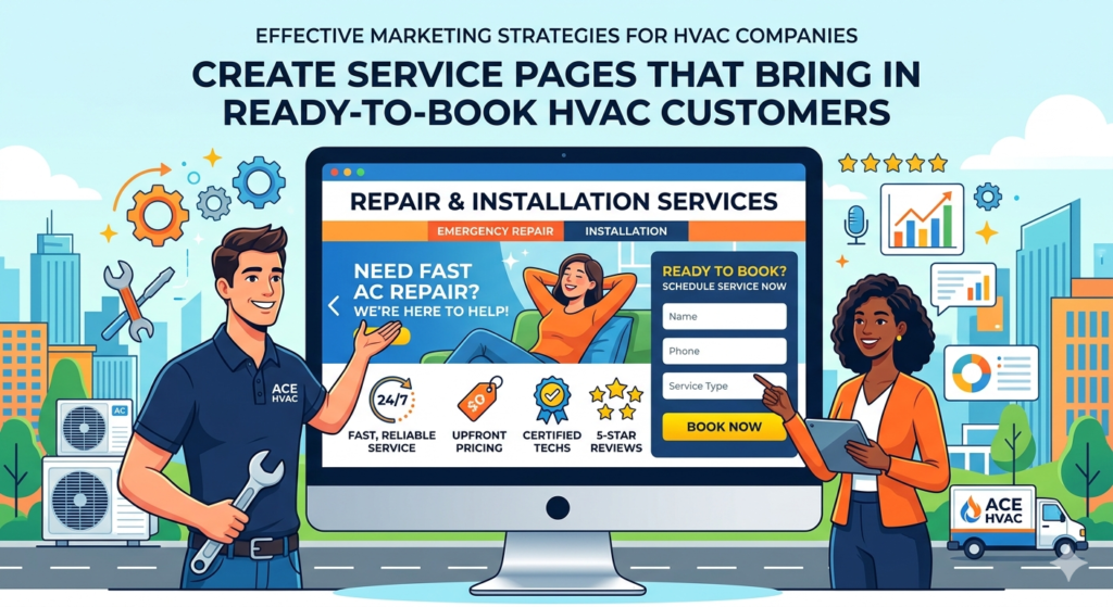 This matters because customers do not all arrive with the same problem. One person may need emergency AC repair. Another may want a furnace tune-up. Another may be comparing the cost of a new heat pump. Another may be worried because one room never gets comfortable.