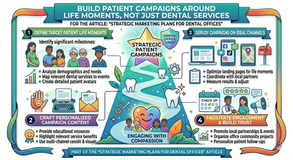 Most dental offices plan marketing around treatments. They promote cleanings, crowns, implants, whitening, veneers, Invisalign, dentures, or emergency visits. That is useful, but it is not always the strongest way to connect with patients.