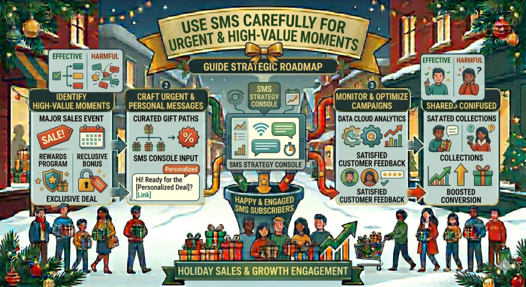 SMS can be a powerful holiday channel because people read texts quickly. But that power comes with risk. If you send too many messages or use SMS for weak updates, customers may unsubscribe fast.