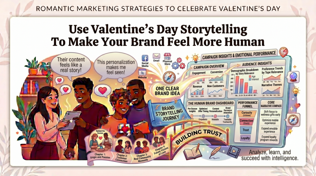 Storytelling is powerful during Valentine’s Day because the holiday itself is built around emotion. People are not only buying products. They are buying symbols, memories, gestures, and feelings. A story helps connect your offer to those deeper reasons.