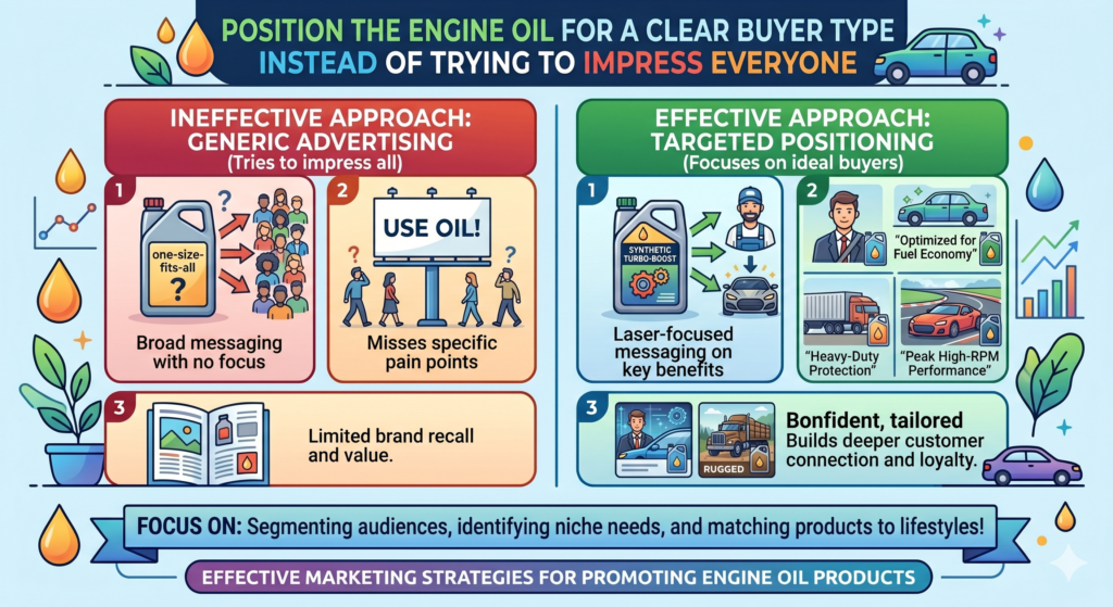 A product that claims to be ideal for city drivers, highway drivers, old engines, new engines, bikes, cars, trucks, tractors, premium users, budget buyers, mechanics, fleet managers, and retailers will not feel personal to anyone.