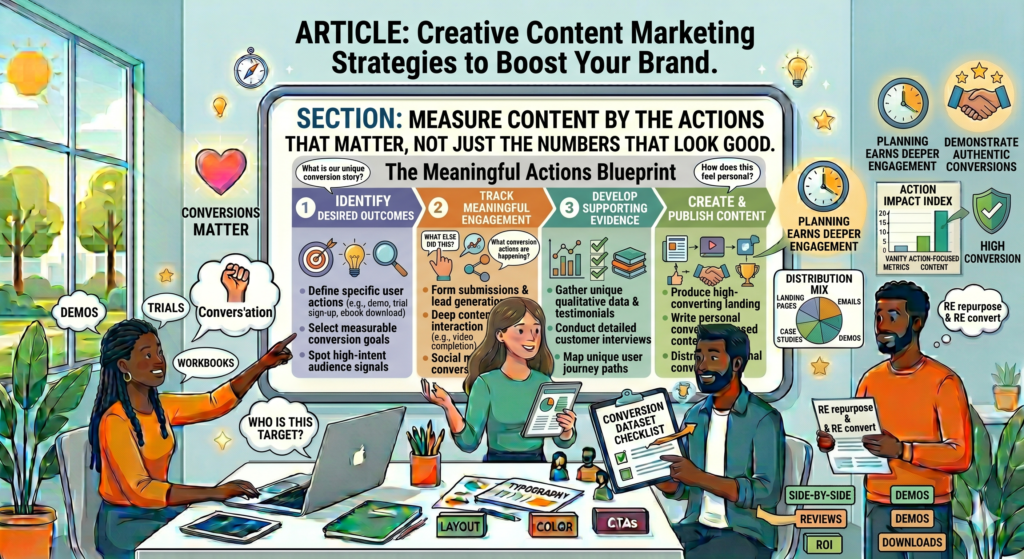 A page can get traffic but no leads. A post can get likes but no sales conversations. A video can get views but no trust. A report can get downloads but no follow-up. This is why content measurement must go beyond surface numbers.