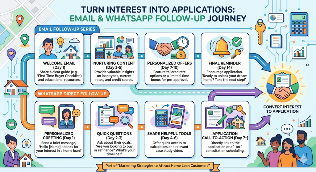 Many home loan leads are lost not because the customer was not interested, but because follow-up was weak. Someone fills a form, downloads a checklist, uses a calculator, or calls once. Then they get a dull message, a late call, or no useful next step.