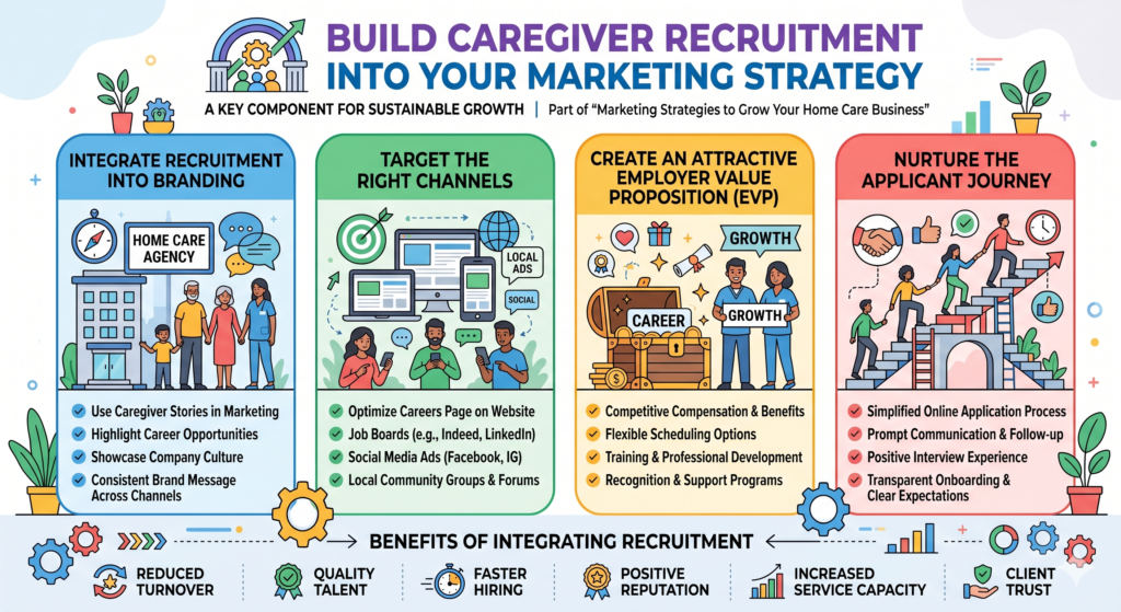 This is why caregiver recruitment should be part of your marketing strategy, not a separate problem handled only when staffing gets tight. Families choose your agency because of trust, but they stay because of the caregivers. If you do not have enough strong caregivers, your lead generation will eventually create stress instead of growth.