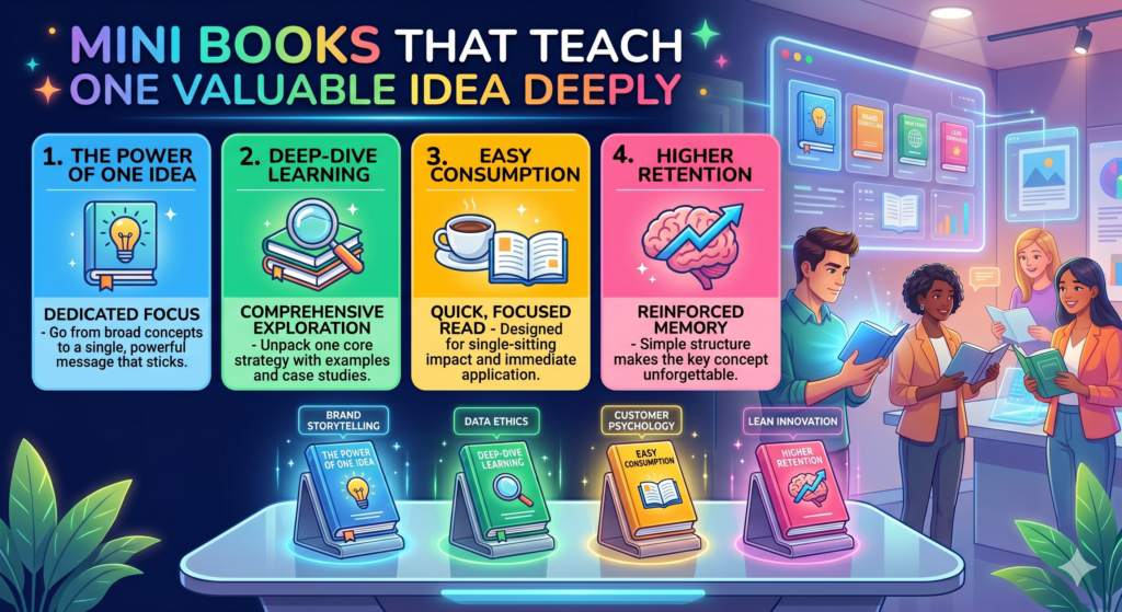 A mini book is a short printed or digital book that teaches one focused idea. It is not a long report. It is not a full ebook packed with filler. It is a tight, useful guide that helps the reader understand one problem and take better action.