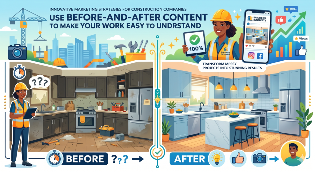 Before-and-after content works because it is simple. It does not need a long explanation. The buyer can see the value right away.