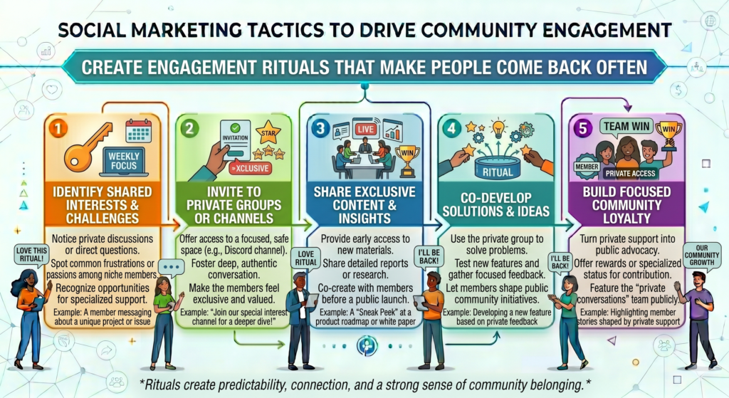 Random content can get attention once. A clear ritual can bring people back again and again. This is why engagement rituals matter so much. They turn your social media page from a place people sometimes visit into a place they remember.