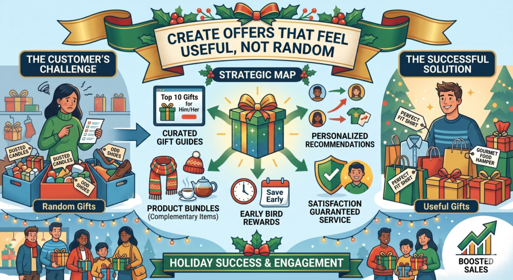 A holiday offer should feel like it belongs to the season. A random discount may bring clicks, but it does not always create strong sales. Buyers need to feel that your offer helps them solve a timely problem.