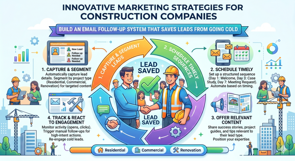 Many construction leads do not hire right away. They think. They compare. They talk with a spouse, partner, board, property manager, or finance team. They may delay because they are unsure about cost, timing, scope, or trust.
