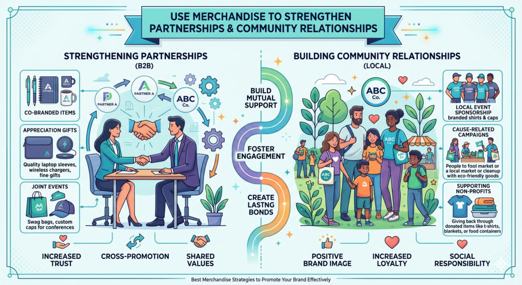 When you work with partners, sponsors, creators, vendors, affiliates, or community leaders, the right merchandise can make the relationship feel more real. It gives the partnership a physical touchpoint. It can celebrate the work you are doing together. It can help both sides feel more connected.