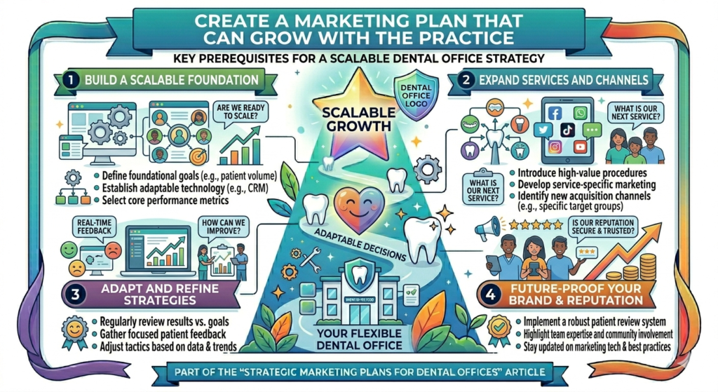 The practice may add a provider, expand hours, introduce new services, improve technology, move locations, or change its ideal patient mix. The marketing should reflect those changes.